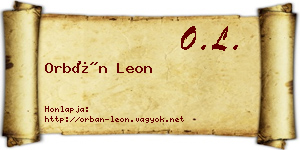 Orbán Leon névjegykártya