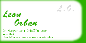 leon orban business card